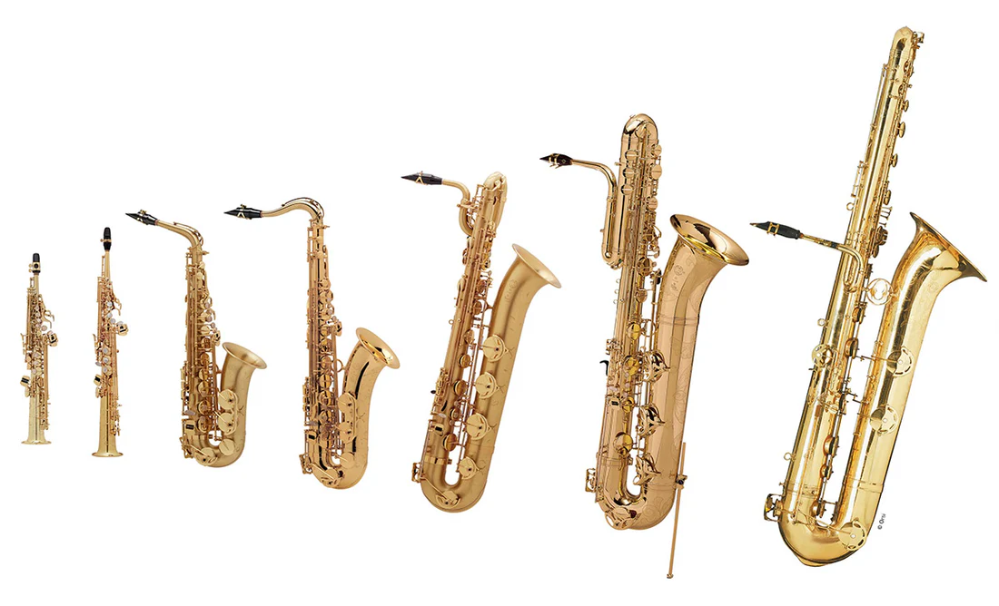 Tous les types de saxophone